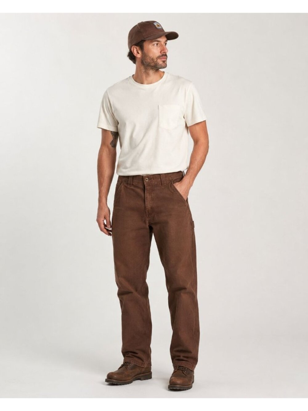 Caterpillar Brown Work Pants Carpenter Utility Canvas Y2K Streetwear 32x32